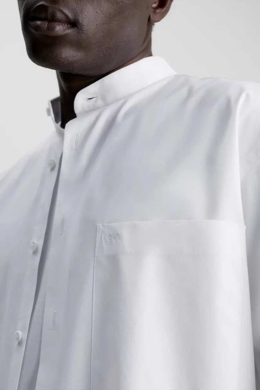 Мужская белая рубашка POPLIN STRETCH MODERN 4