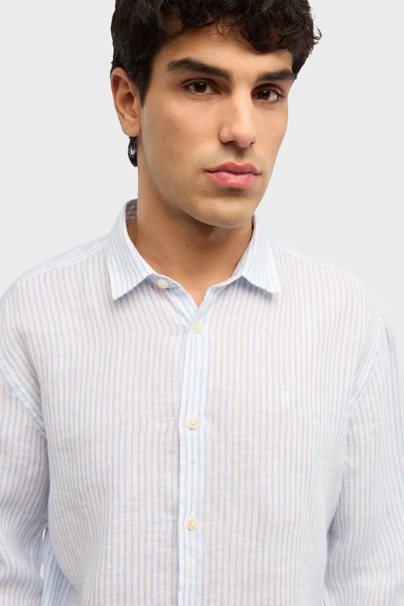 Рубашка MS111T14 REGULAR FIT SHIRT - STRIPED LINEN 4