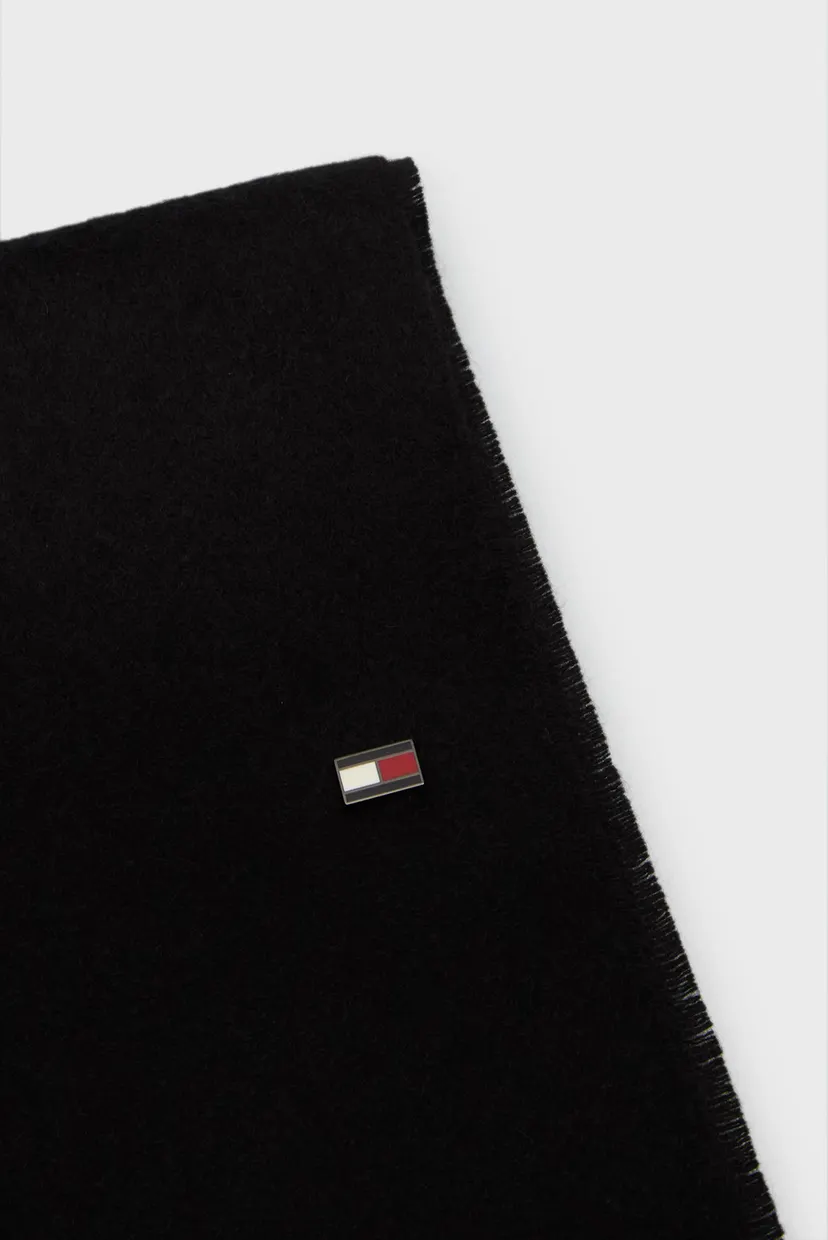 Мужской черный кашемировый шарф TH DC CASHMERE SCARF 4