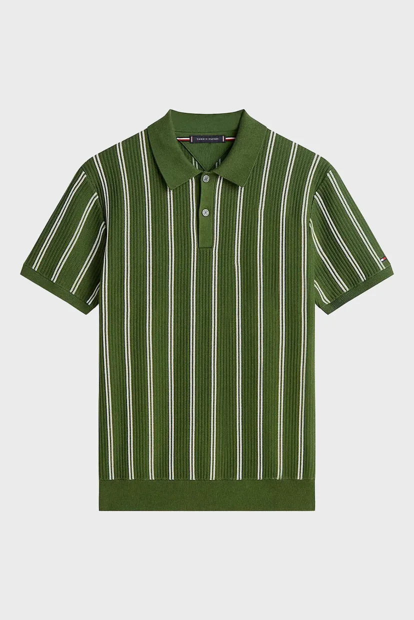 Поло KNITTED VERTICAL STRIPE SS POLO 5