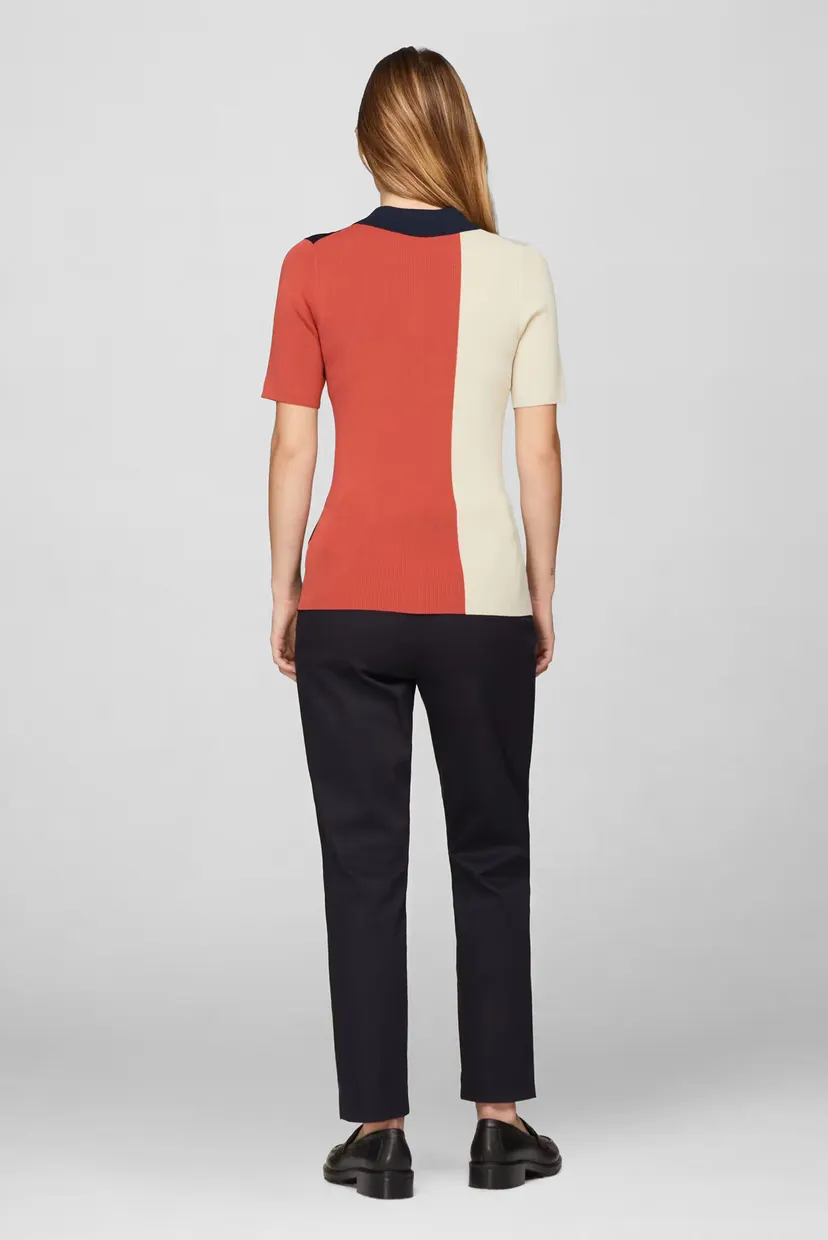 Свитер с короткими рукавами RIB STRIPES POLO SS SWEATER 3