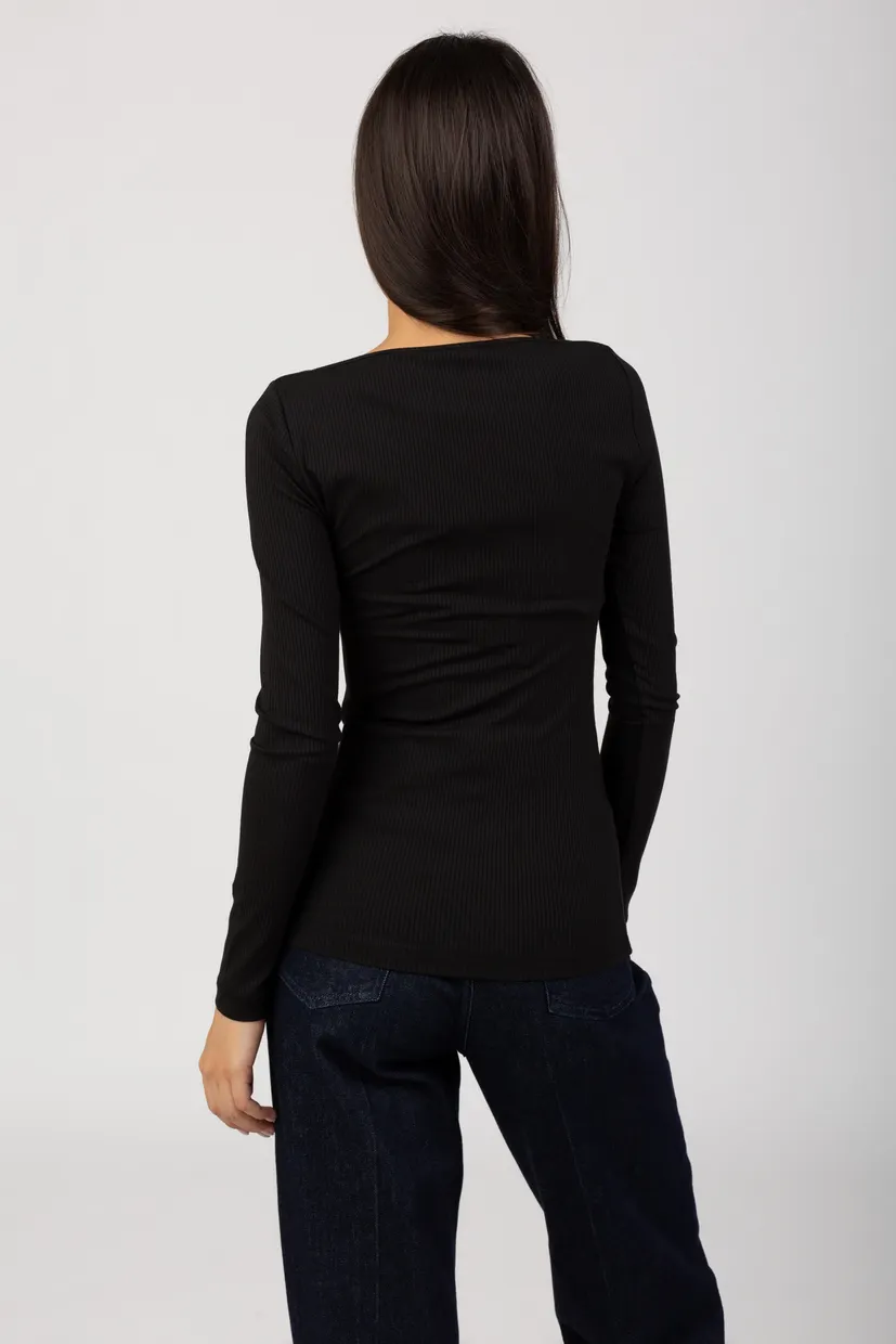 Лонгслив MODAL RIB RAZOR NECK JERSEY TOP 3