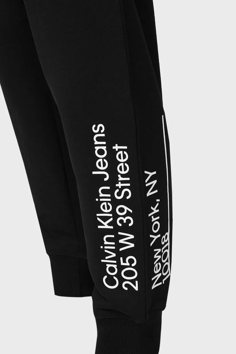 Мужские черные спортивные брюки CK ADDRESS LOGO HWK PANT 3