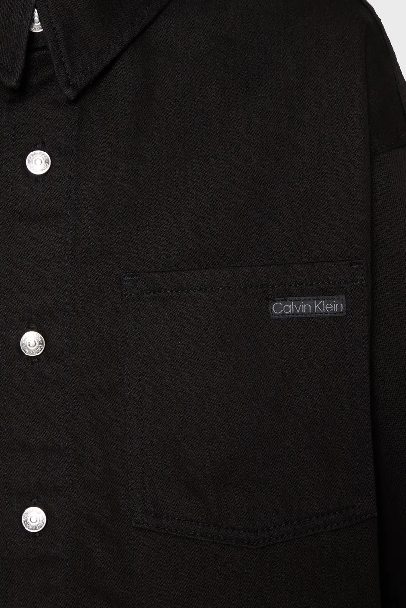 Женская черная джинсовая рубашка DAD DENIM OVERSHIRT 3