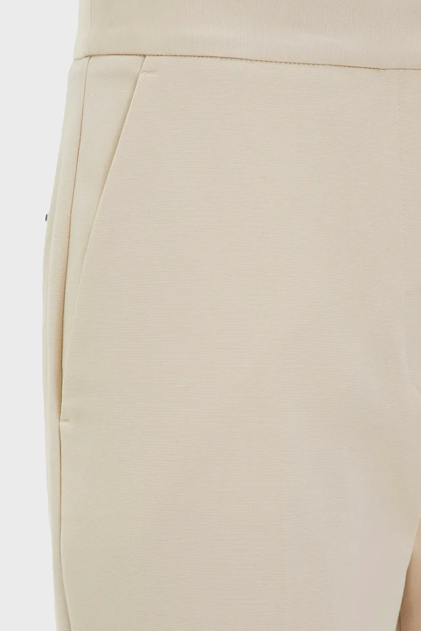 Женские бежевые брюки COTTON STRETCH SLIM 5