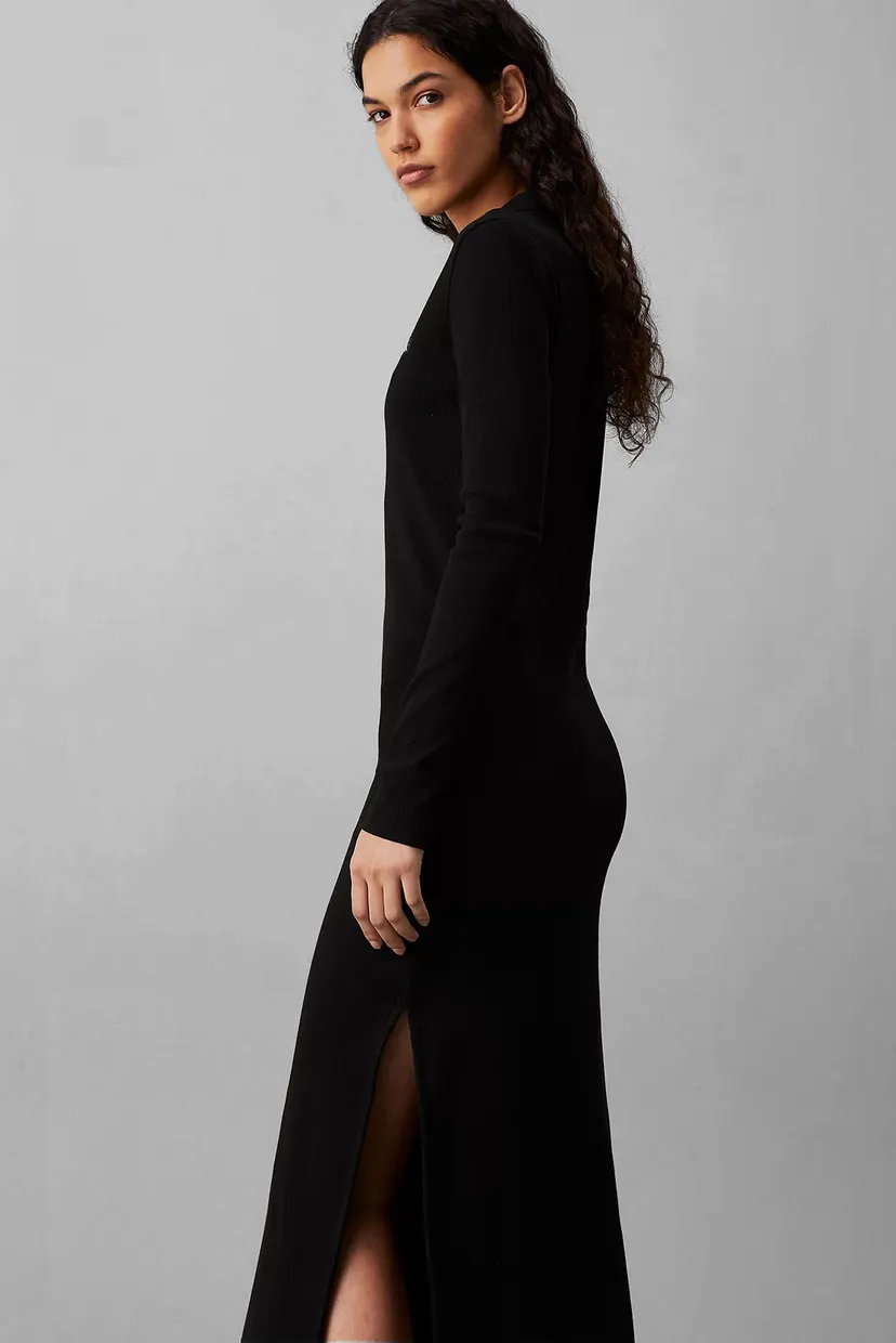 Платье WOVEN LABEL RIB POLO LS DRESS 3