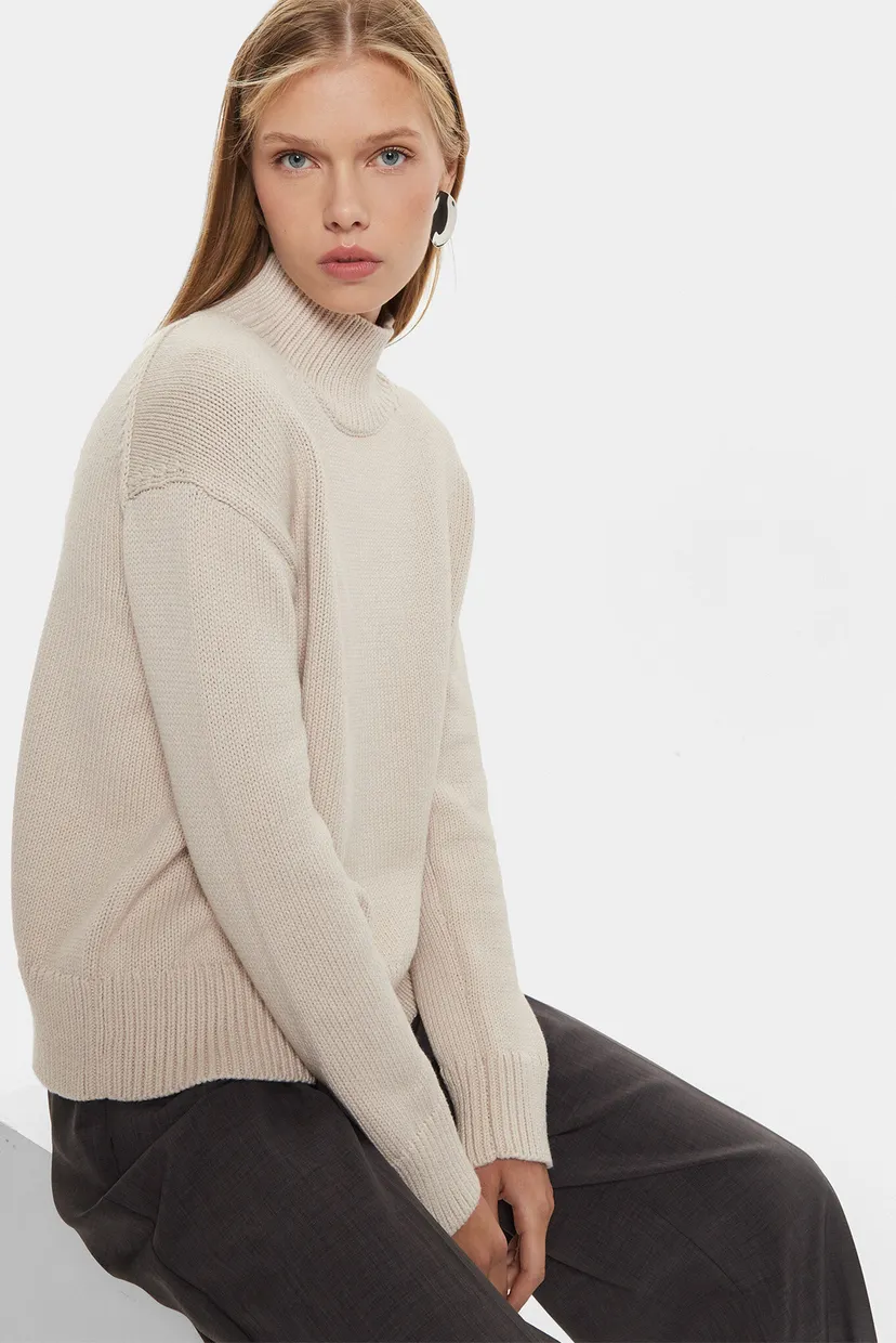 Свитер COTTON BLEND HIGH-NECK SWEATER 4