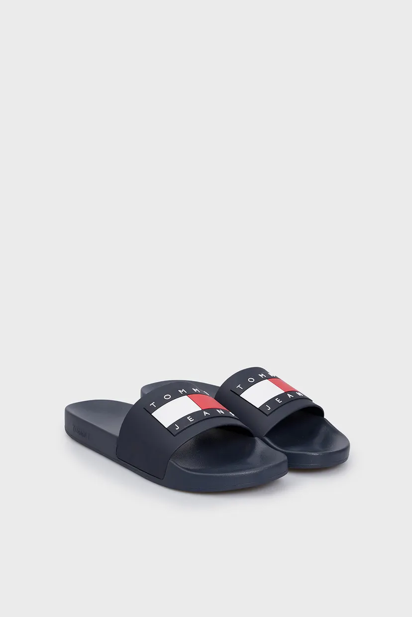 Мужские темно-синие слайдеры TOMMY JEANS POOL SLIDE ESS 3