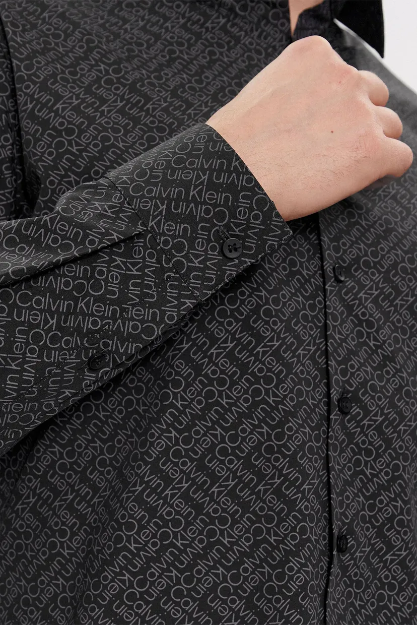 Рубашка POPLIN LOGO PRINT SLIM SHIRT 5