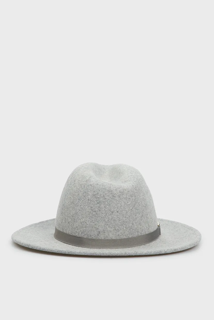 Женская серая шерстяная шляпа TH MONOGRAM FEDORA HAT 3