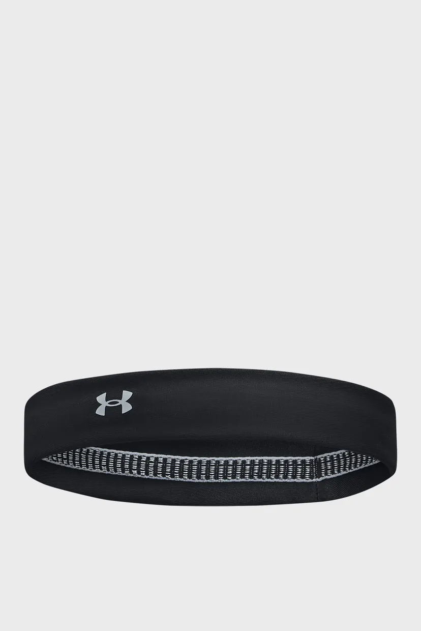 Женская черная повязка для волос UA Play Up Headband 3
