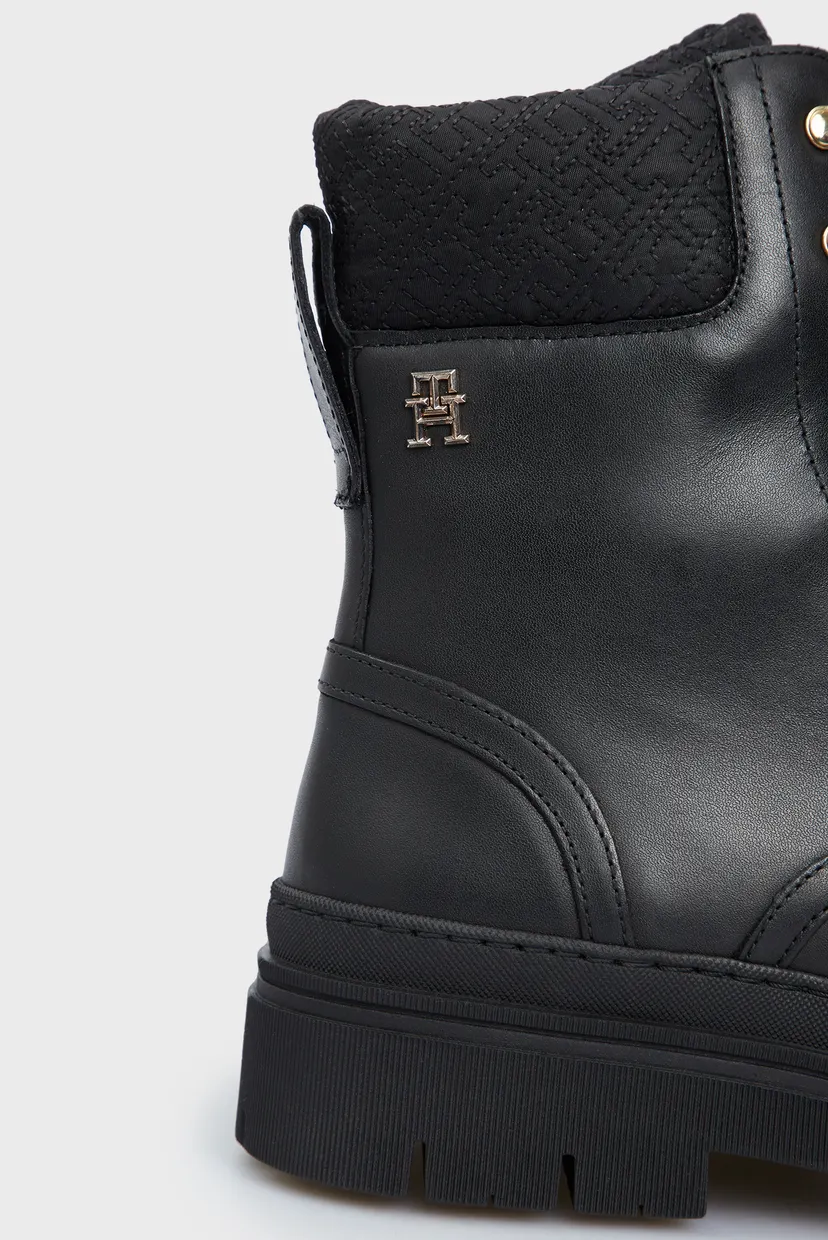 Женские черные кожаные ботинки CLEATED LACE-UP LTHR MIX MONO TL 5