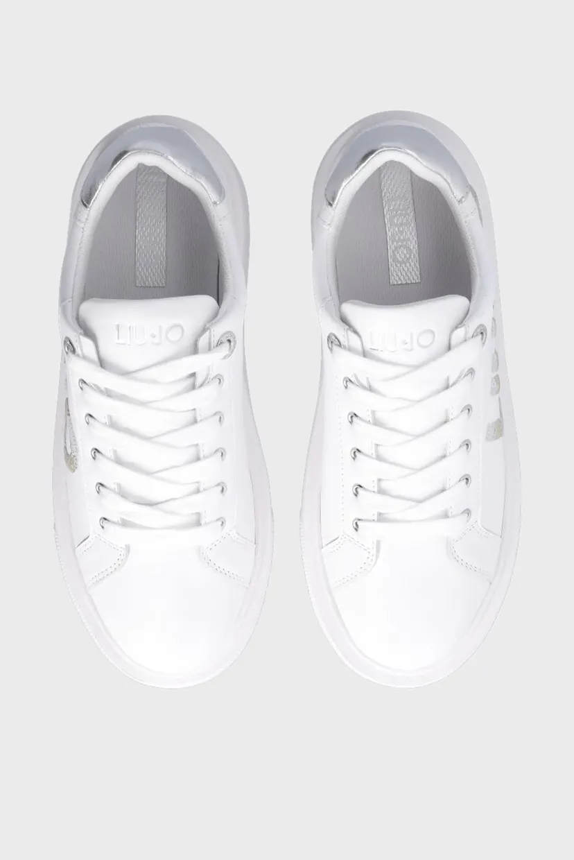 Кеды KYLIE 22 - SNEAKER CALF LEATHER PRINTED WHITE SILVER 5