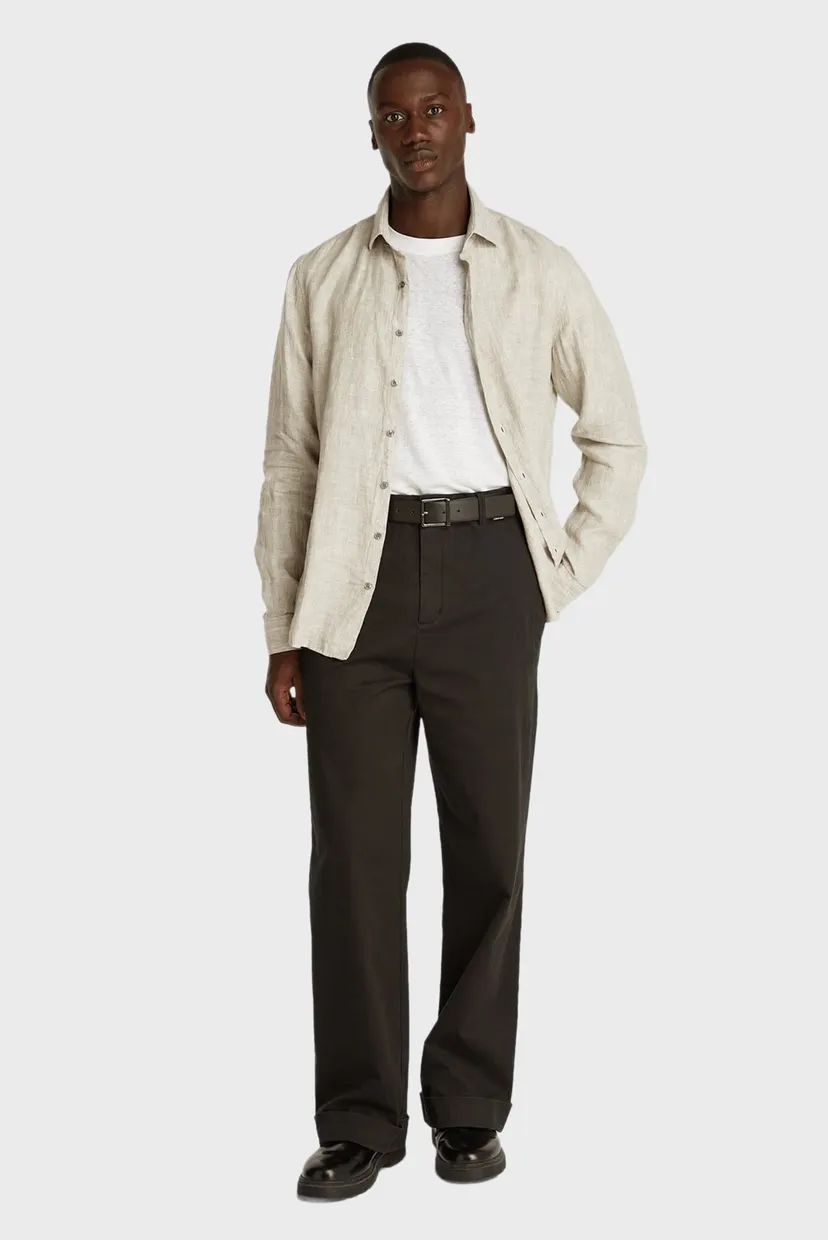 Рубашка LINEN SOLID SLIM SHIRT 3