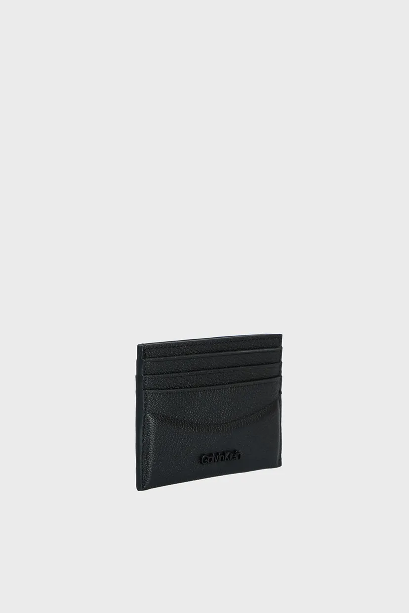 Мужской черный кожаный кардхолдер MINIMAL FOCUS CARDHOLDER 6CC 3