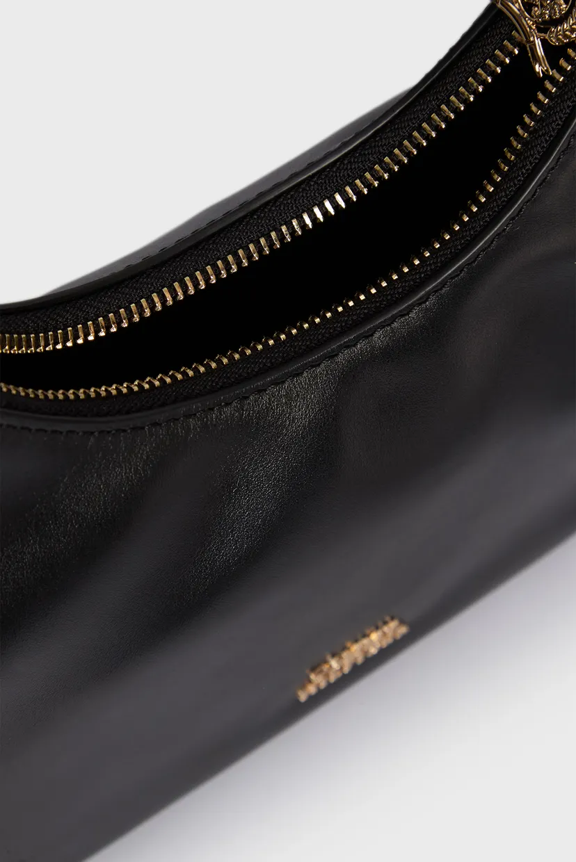 Женская черная кожаная сумка TH SOFT LEATHER SHOULDER BAG 5