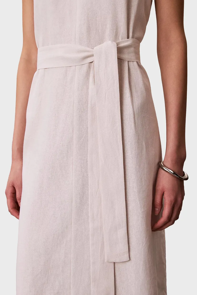 Платье LINEN V NECK SLEEVELESS DRESS 5
