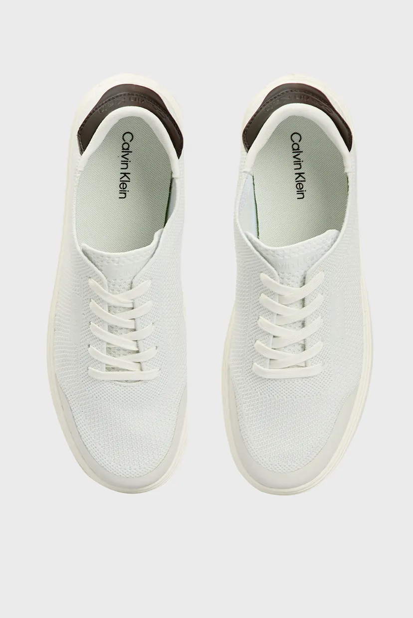 Мужские белые сникеры LOW TOP LACE UP KNIT 4