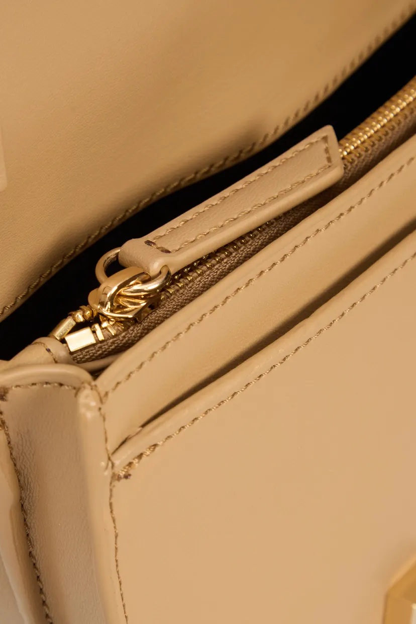Женская бежевая сумка TH HERITAGE SADDLE BAG 5