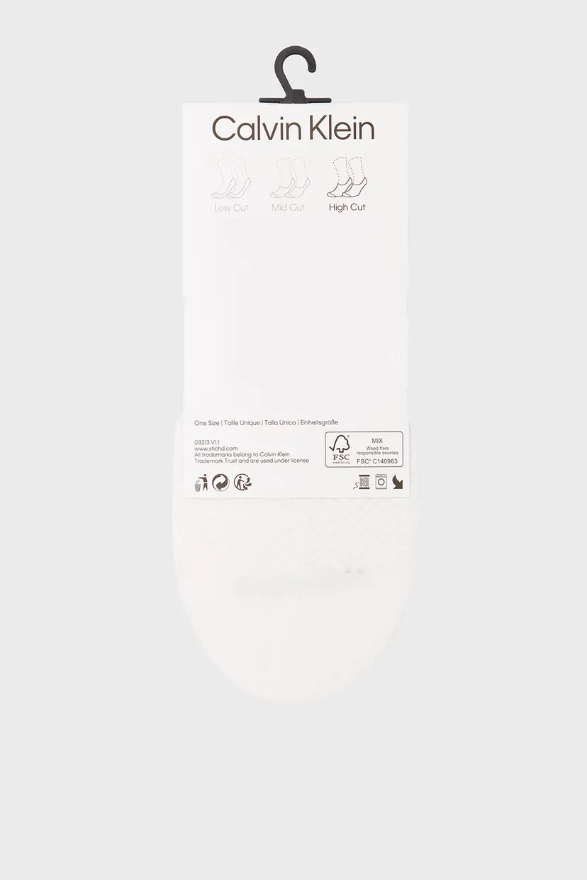 Следы CK WOMEN FOOTIE HIGH CUT 2P DI 3