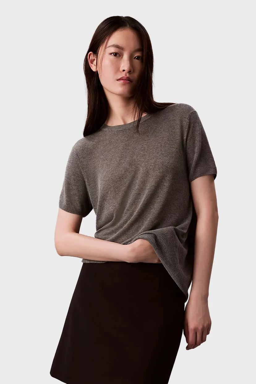 Джемпер с короткими рукавами Fine Gauge Viscose Tank 6
