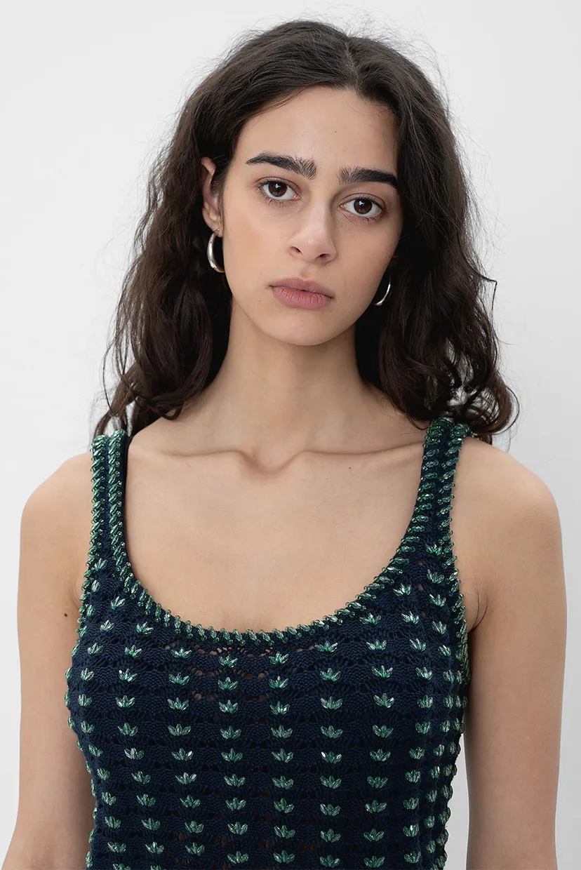 Топ Crochet Beaded Tank Top 5