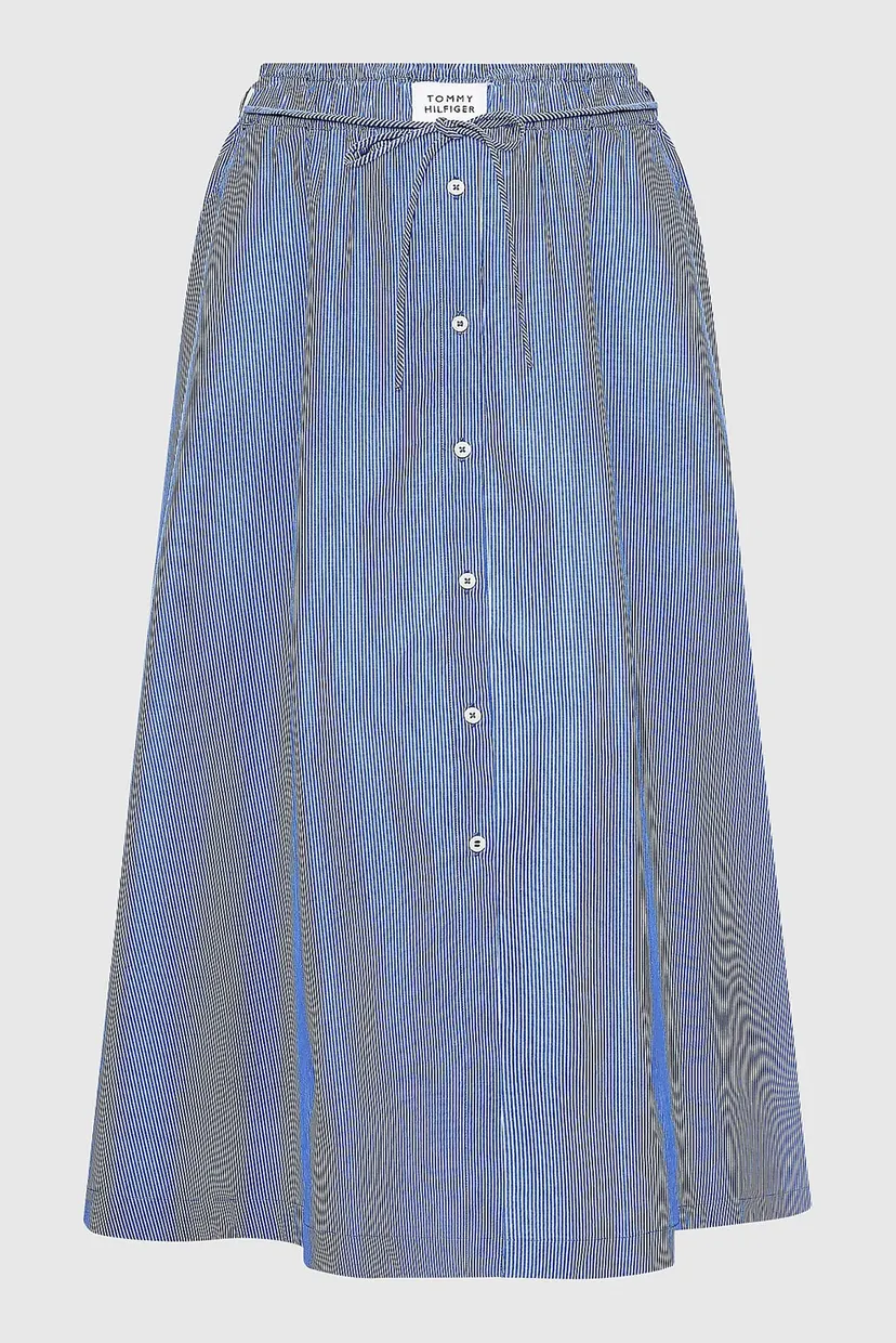 Женская голубая юбка в полоску ORG CO STRIPE MIDI PULL ON 5
