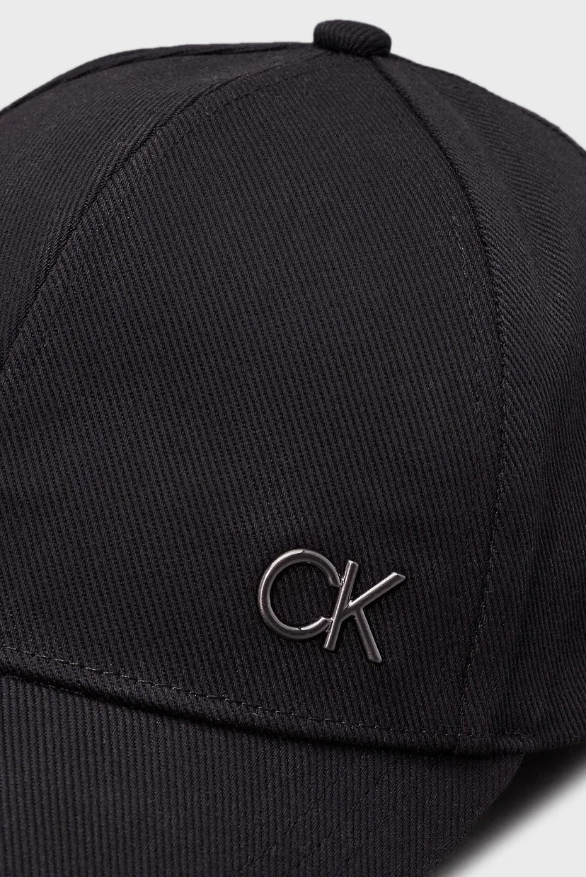 Мужская черная кепка CK BOMBED METAL BB CAP 5