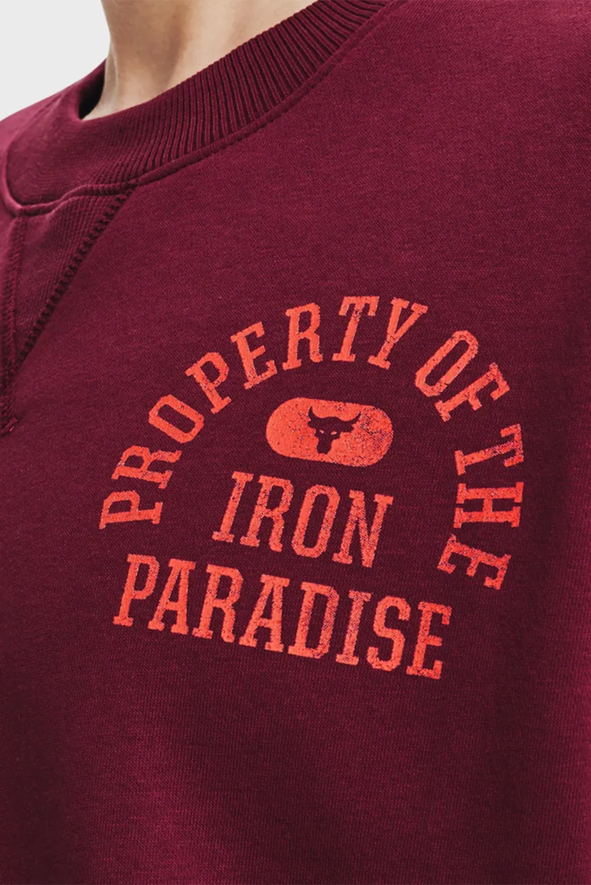 Женский бордовый свитшот UA Prjct Rock Fleece LC Crew 4