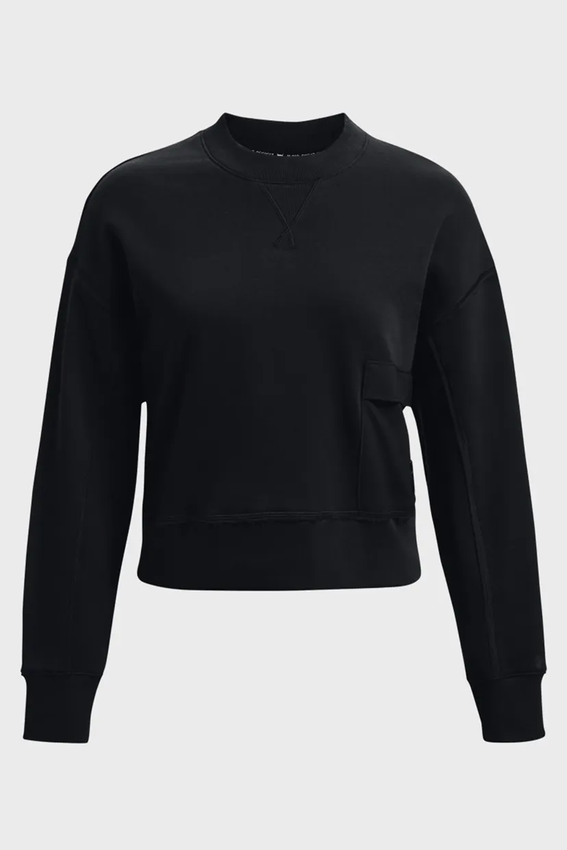 Женский черный свитшот UA Prjct Rock Fleece Crew 5
