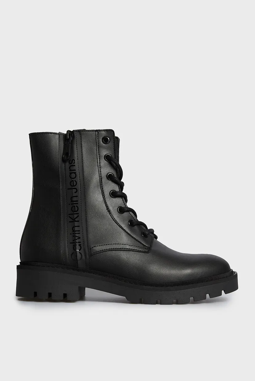 Женские черные ботинки COMBAT MID LACEUP 7