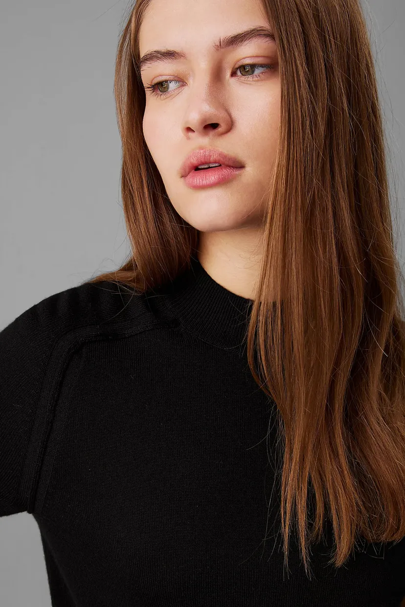 Свитер с короткими рукавами MERINO WOOL MOCK-NK SWEATER SS 4