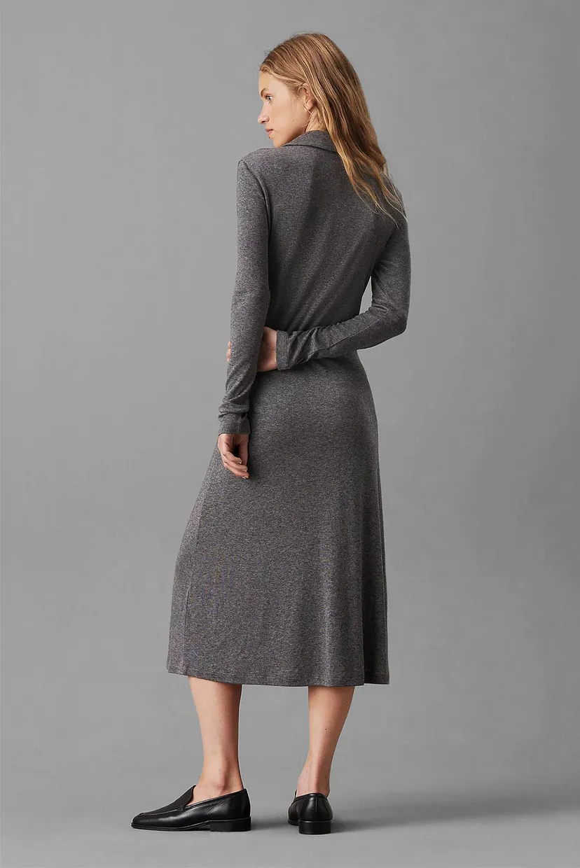 Платье WOOL BLEND JERSEY MIDI DRESS 3