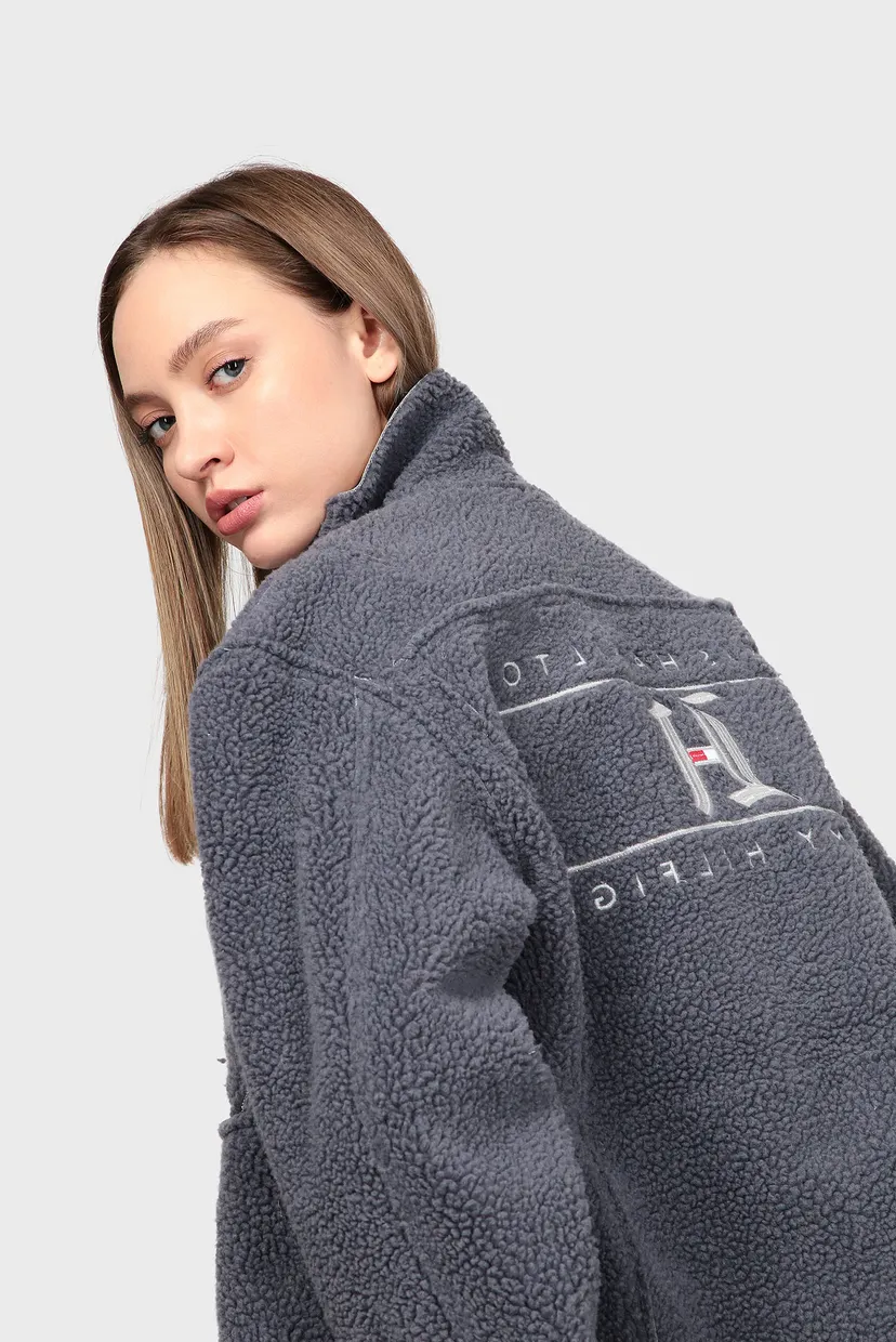 Мужская серая куртка  Lewis Hamilton FAUX SUEDE JKT 7