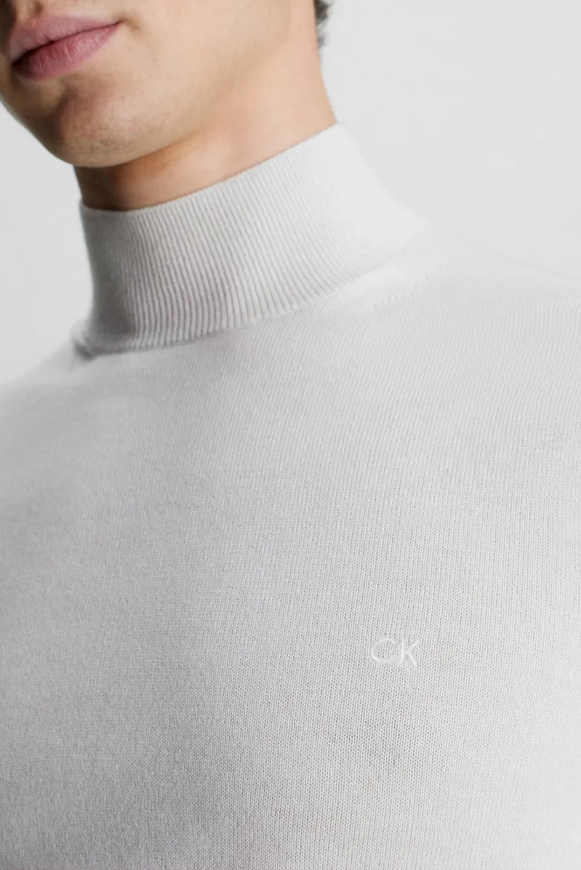 Мужской белый шерстяной гольф MERINO MOCK NECK 4