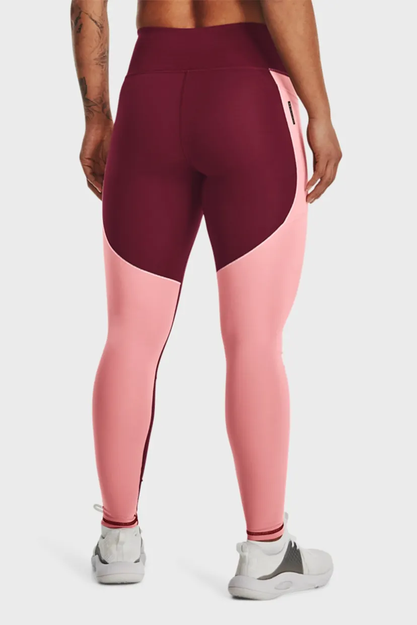 Женские бордовые тайтсы UA RUSH ™ CG Novelty Legging 3