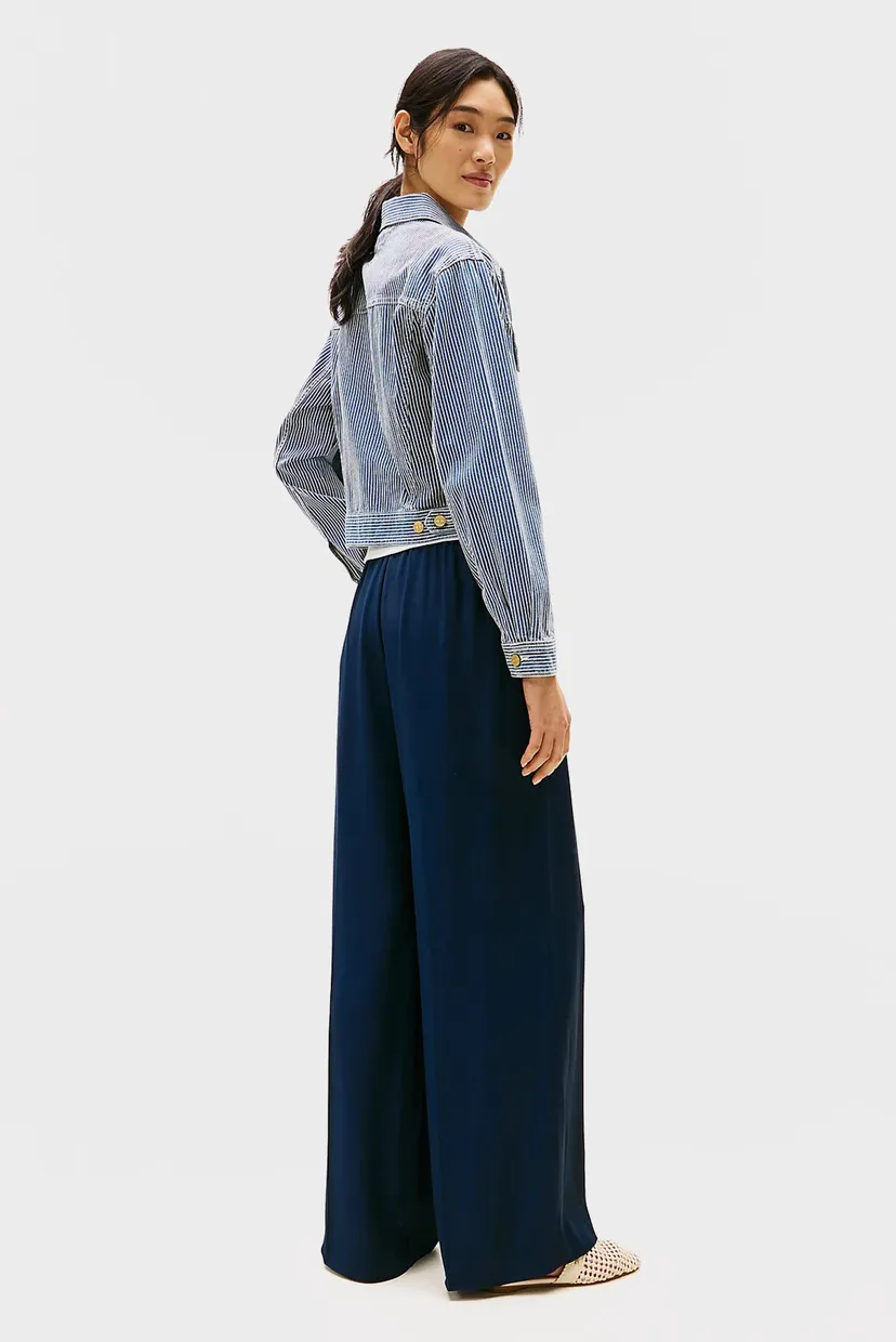 Женская джинсовая куртка в полоску DNM STRAIGHT 3