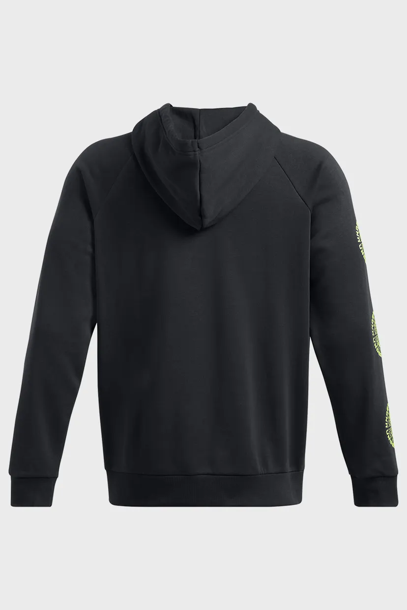 Мужское черное худи UA Rival Fleece HBR Logo HD 5