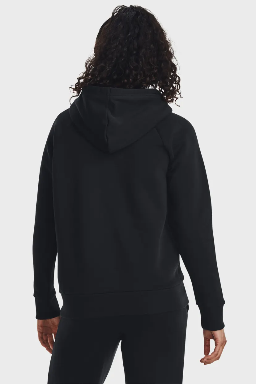 Женское черное худи UA Rival Fleece Big Logo Hdy 3