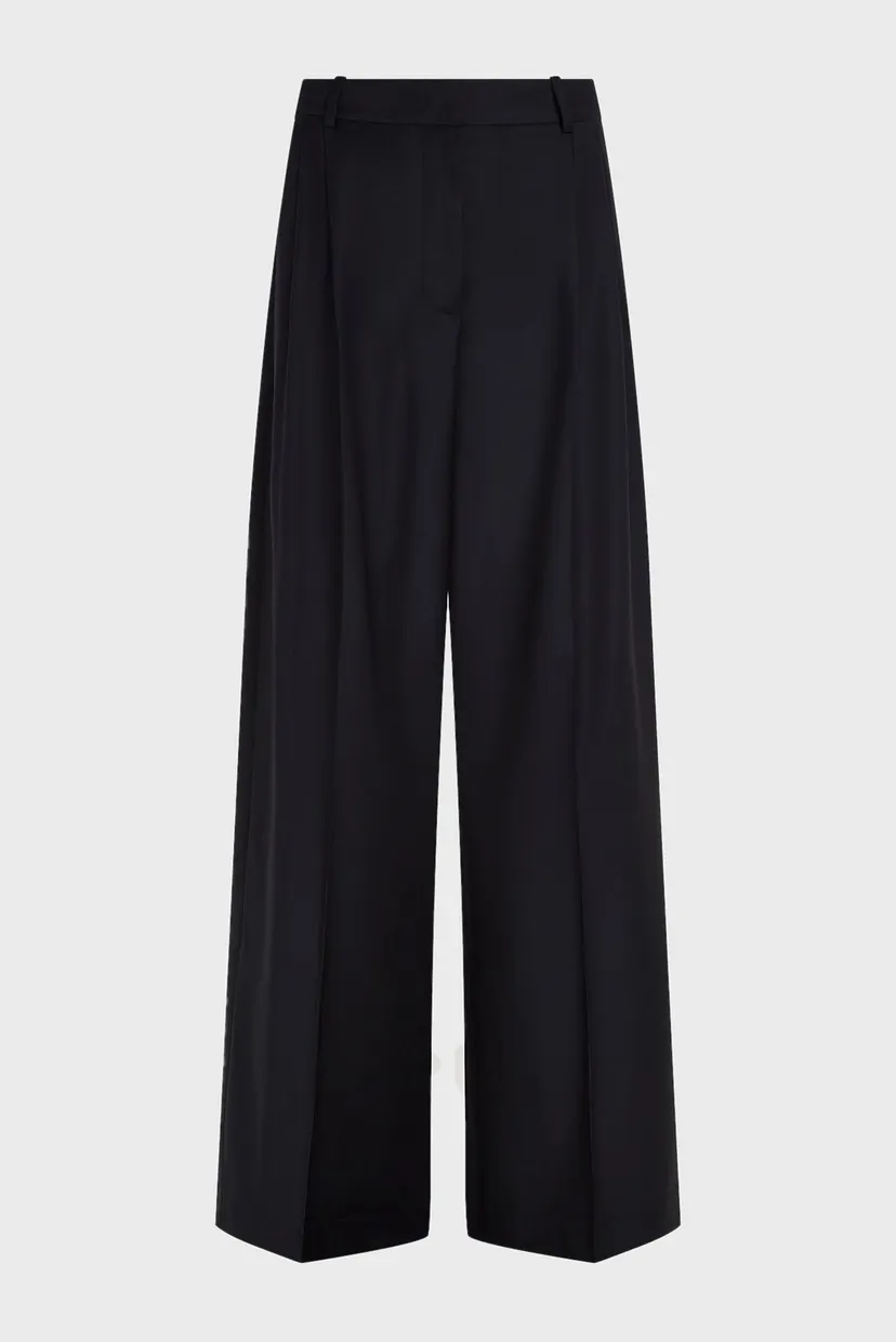Штаны WIDE LEG PLEATED WOOL PANT 5