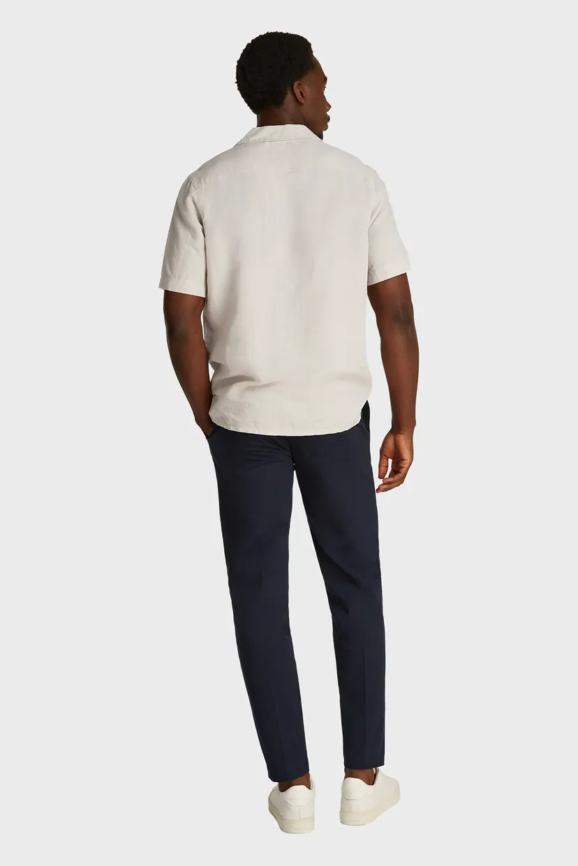 Мужская бежевая льняная рубашка LINEN COTTON CUBAN 3