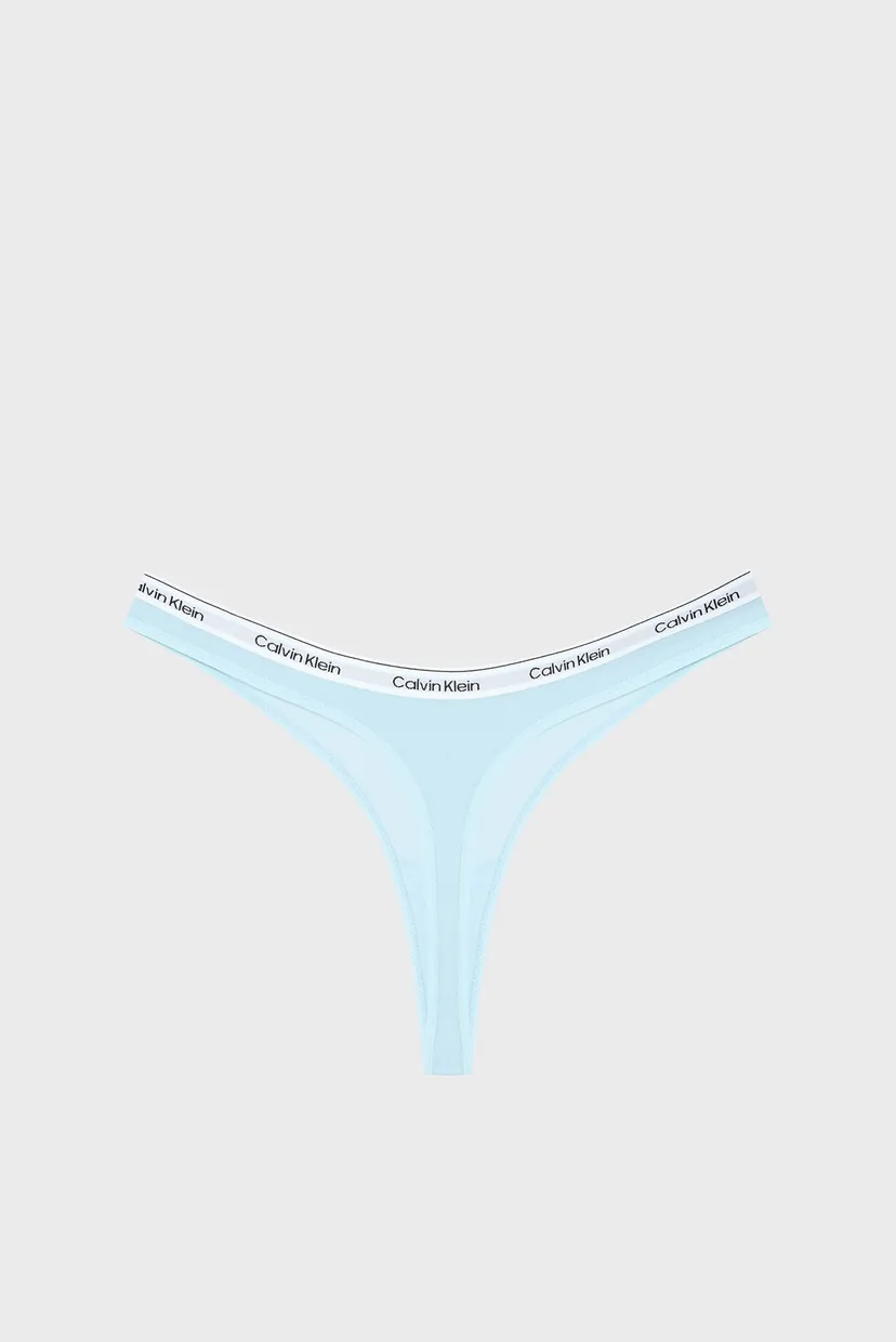 Женские голубые трусики THONG 6