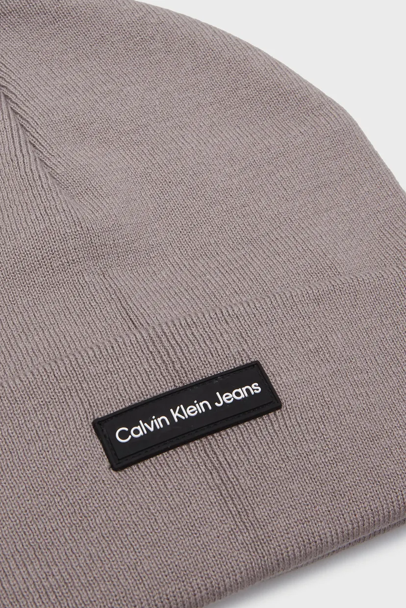 Мужская серая шапка INST PATCH BEANIE 4