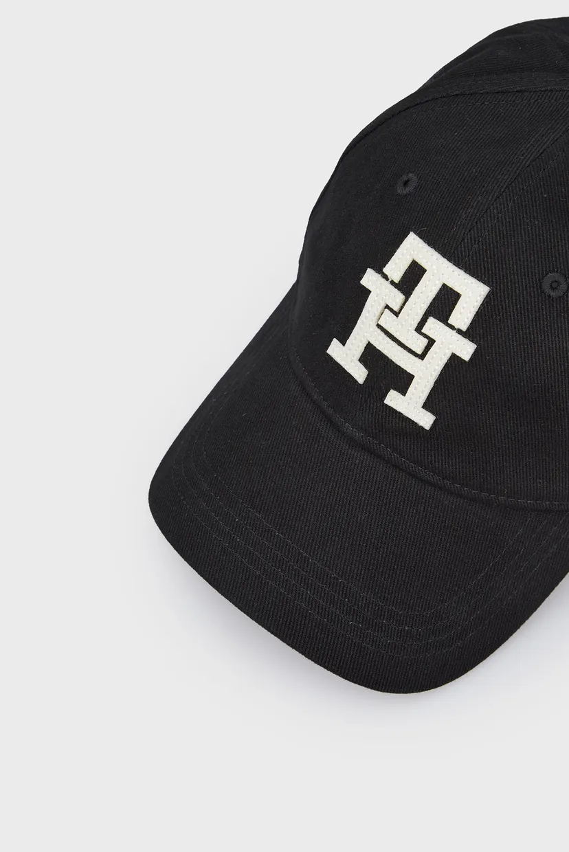 Мужская черная кепка TH IMD COTTON 6 PANEL CAP 3