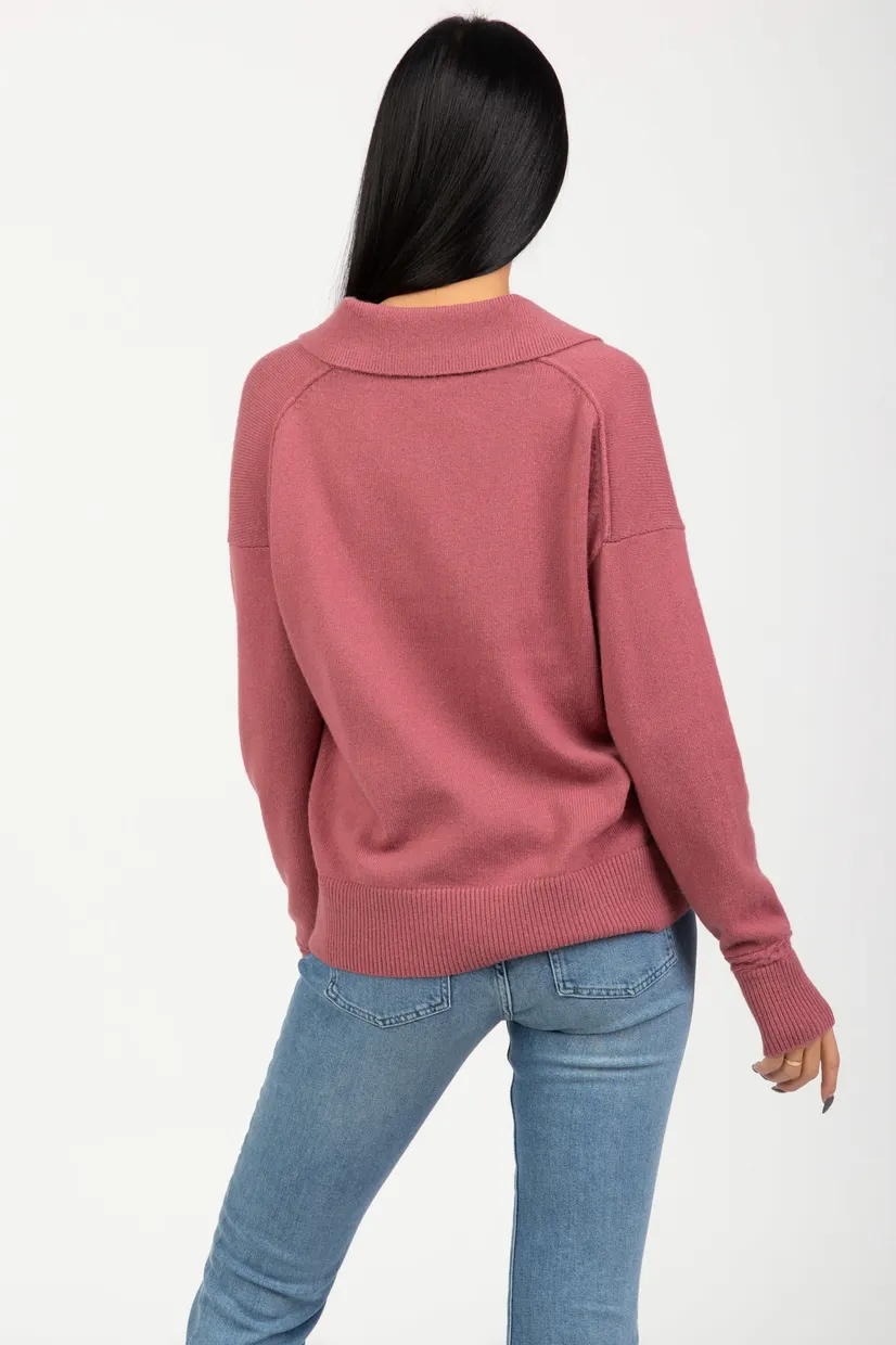 Свитер WOOL BLEND POLO-NK SWEATER 5