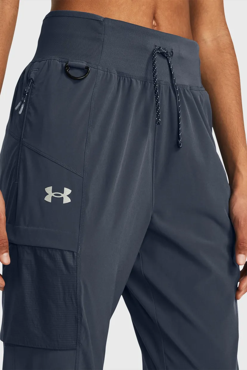 Женские серые спортивные брюки UA Run Trail Pant 3