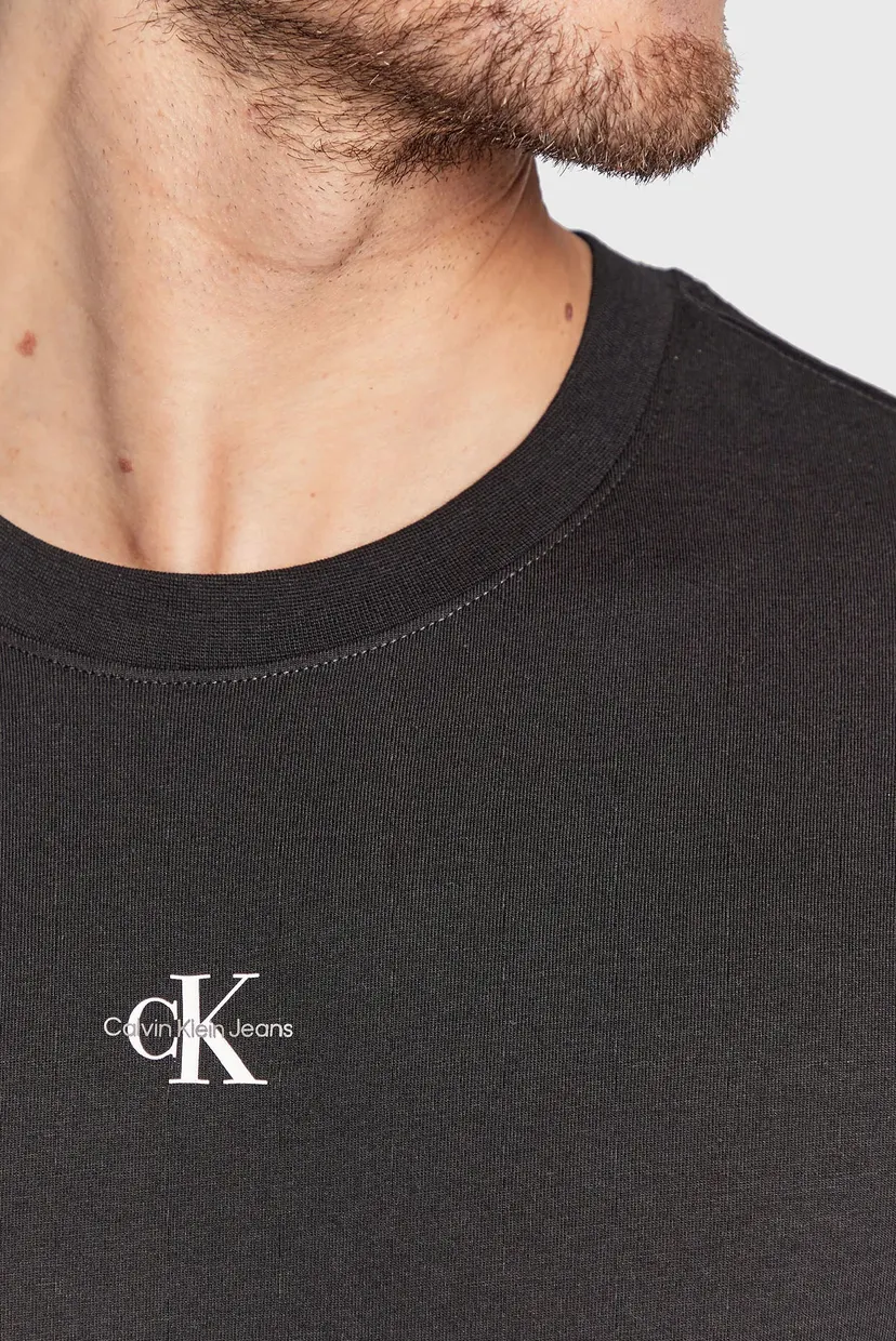Мужская черная футболка MICRO MONOLOGO TEE 4