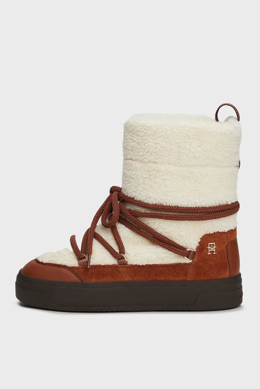 Дутики LACE-UP FAUX SHEARLING SNOWBOOT 4