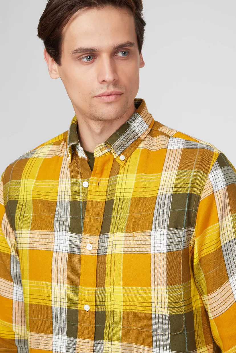 Мужская рубашка в клетку COTTON LINEN CHECK 5