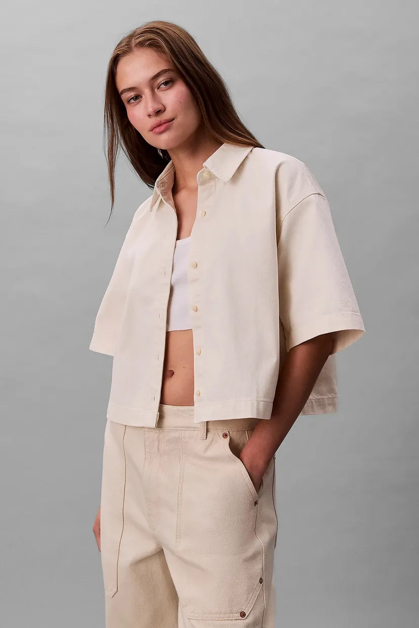 Рубашка SS DENIM SHIRT CHALK WHITE 6